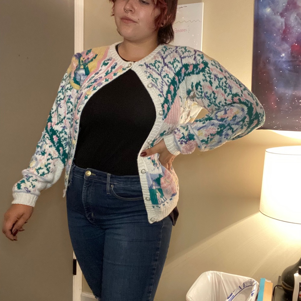 Vintage Floral beaded cardigan